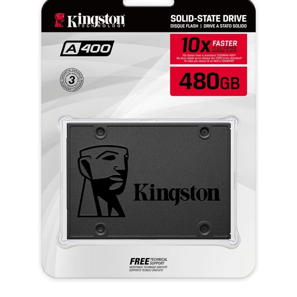 Kingston A400 Black SSD 480GB - Picture 2 of 11